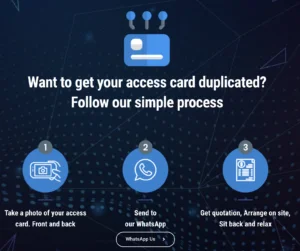 our process for access card duplicate